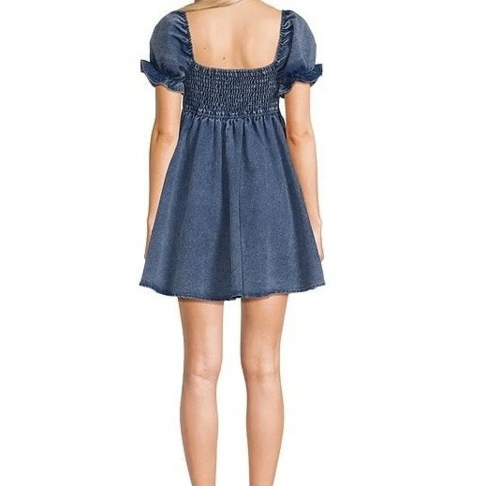 Washed Denim Short Sleeve Dress Girls Size 10 Dillards Evolutionary Summer - Picture 2 of 10